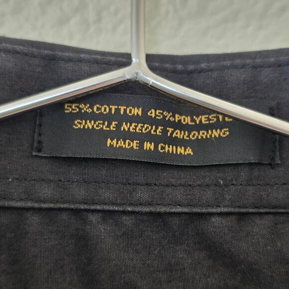 Alexander Julian Colours Black Button Down Shirt Men XL Long Sleeve Cotton Blend - Picture 7 of 9